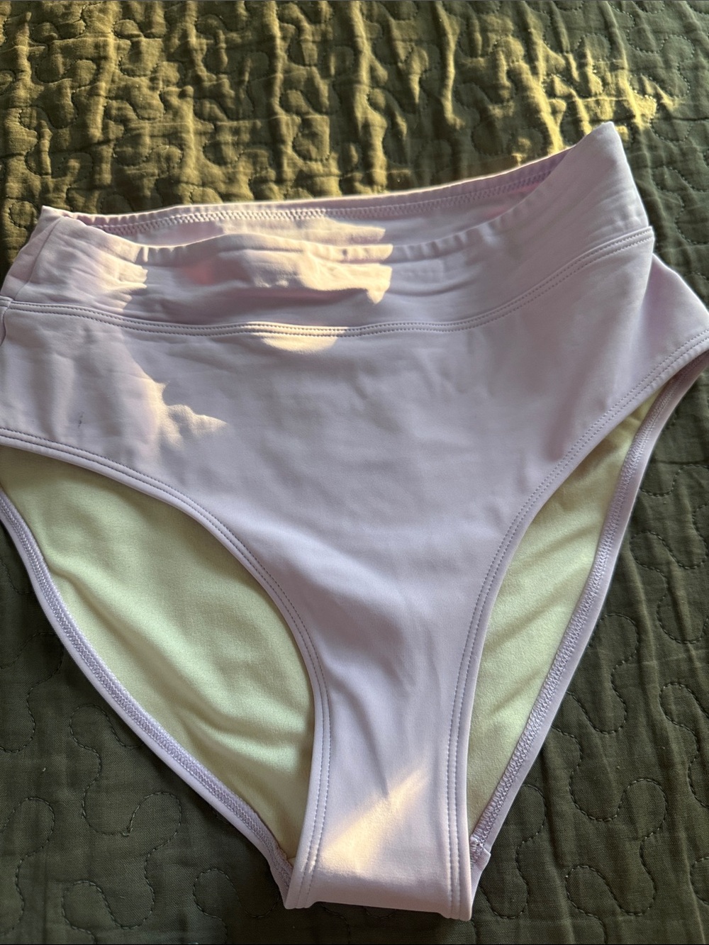 Joe Fresh Lilac High-Waist Bikini Bottoms